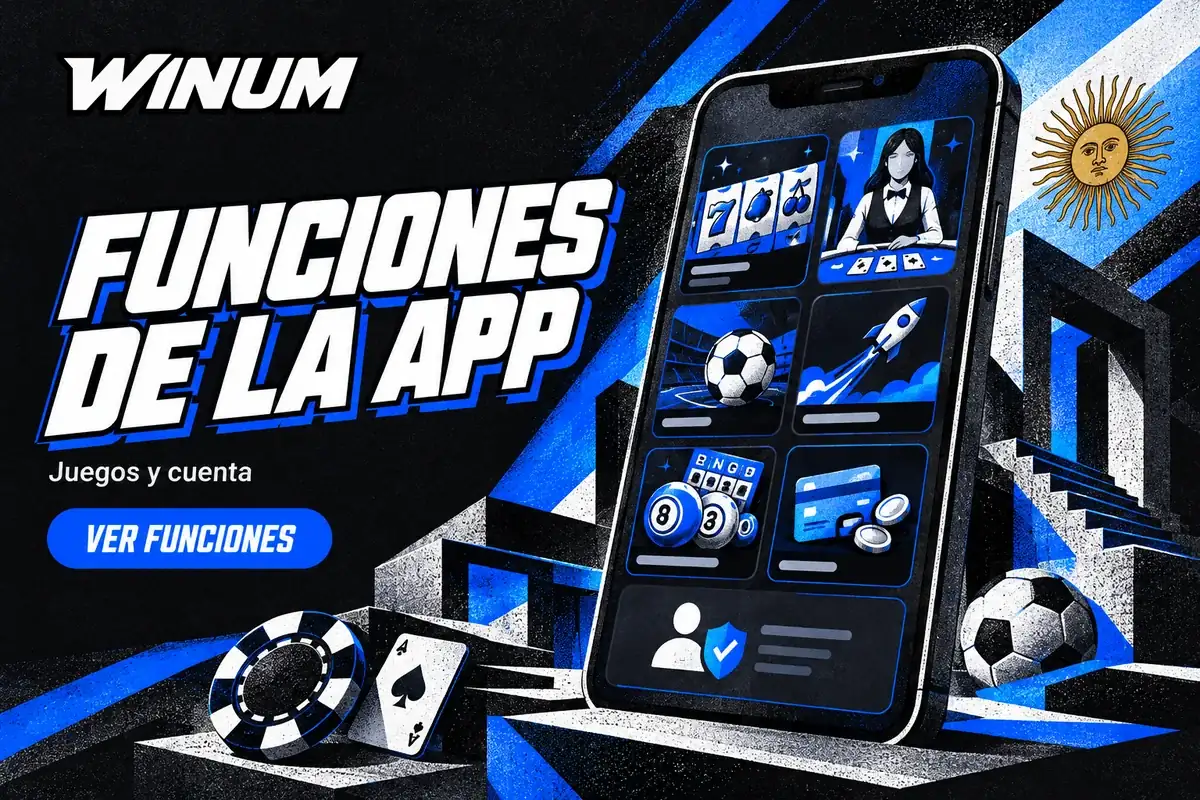 Pantalla móvil con juegos, pagos y opciones de cuenta