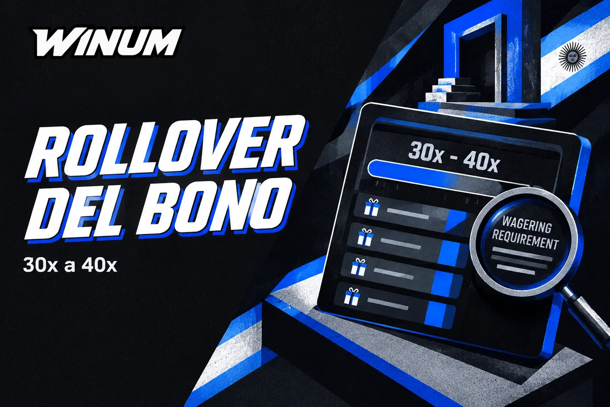 Requisito de rollover destacado en condiciones del bono