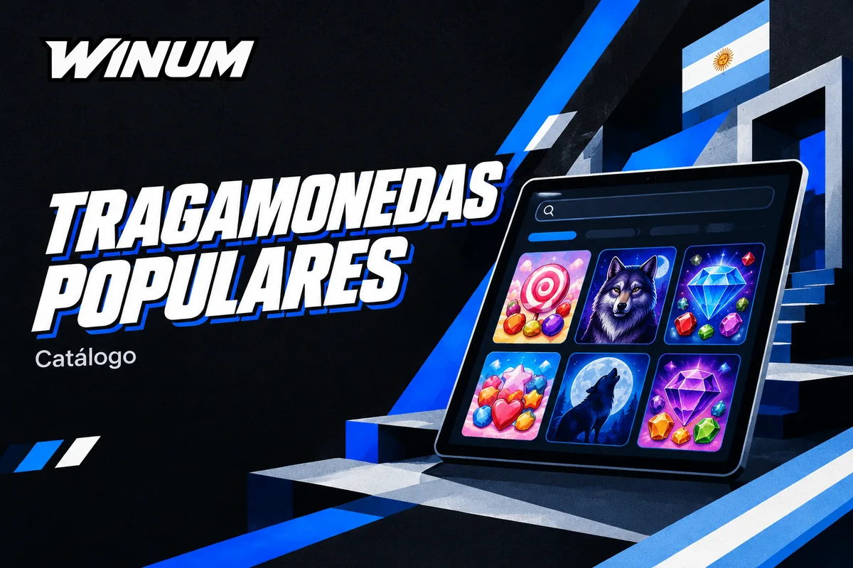 Tablet con catálogo simulado de tragamonedas variadas