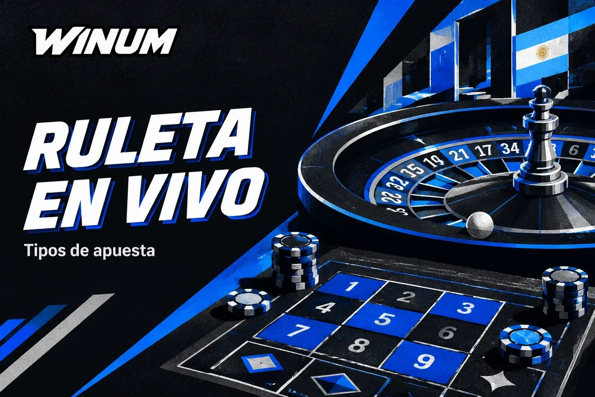 Mesa de ruleta con apuestas internas y externas marcadas