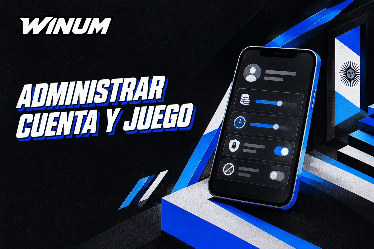 Celular con límites de juego y opciones de autoexclusión